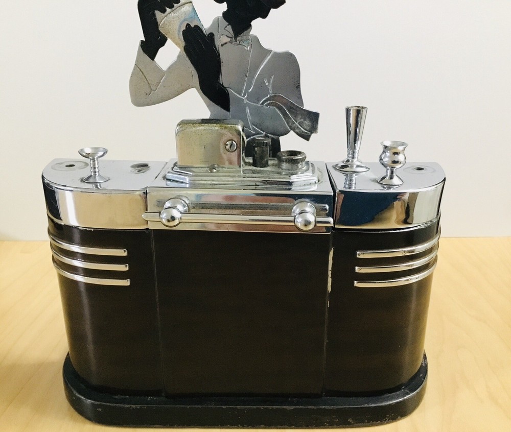 1935 Ronson Touch Tip Art Deco Bartender Lighter