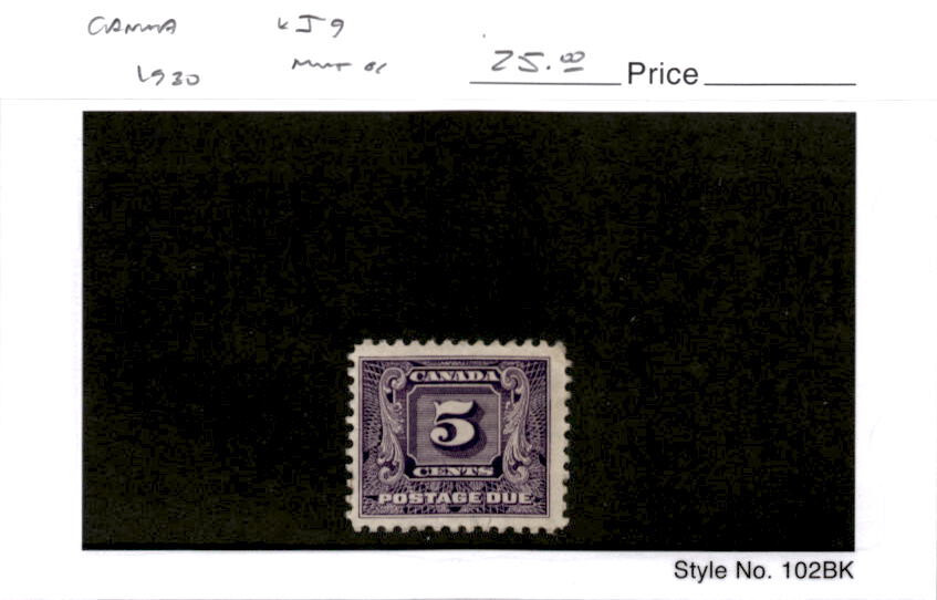 Canada, Postage Stamp, #J9 Mint Hinged, 1930 Postage Due (AB)