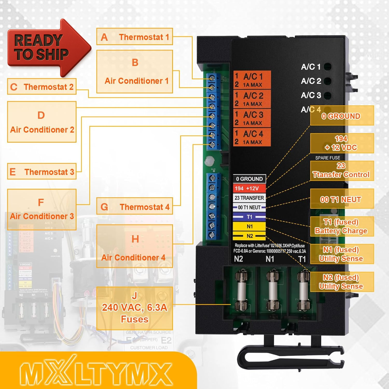 MXLTYXM A0004499959 Transfer Switch Smart AC Module (SACM) Load Shed Module For