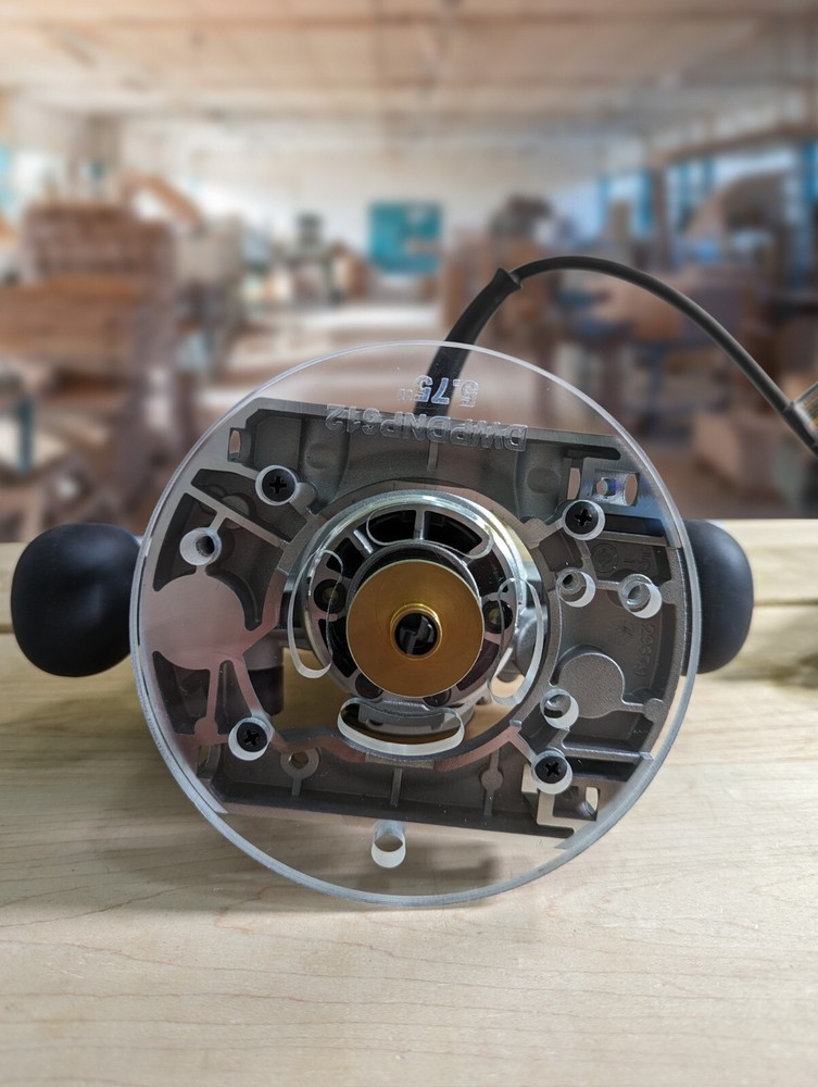 5.75" Circle baseplate upgrade with bushing compatibility for Dewalt DNP612