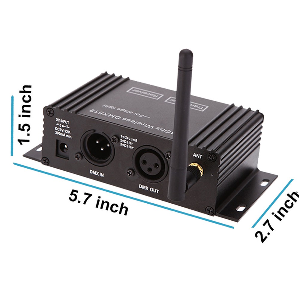 2.4G DMX512 Wireless Controller Transmitter Receiver LCD Display for Stage Light