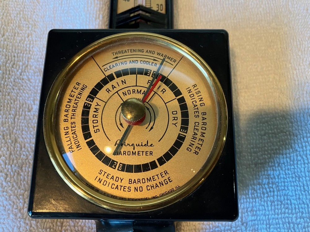 Vintage Airguide Barometer Thermometer
