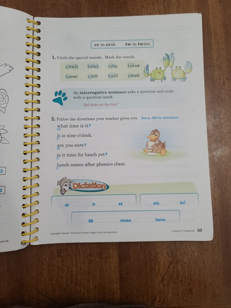 Abeka Phonics and Language 2 Teacher Key