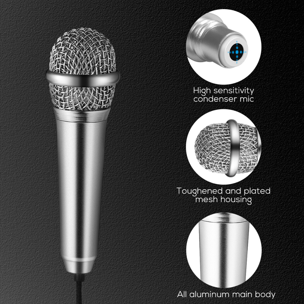 KTV Microphone Tiny Microphone Handheld Stereo Mic for Phone