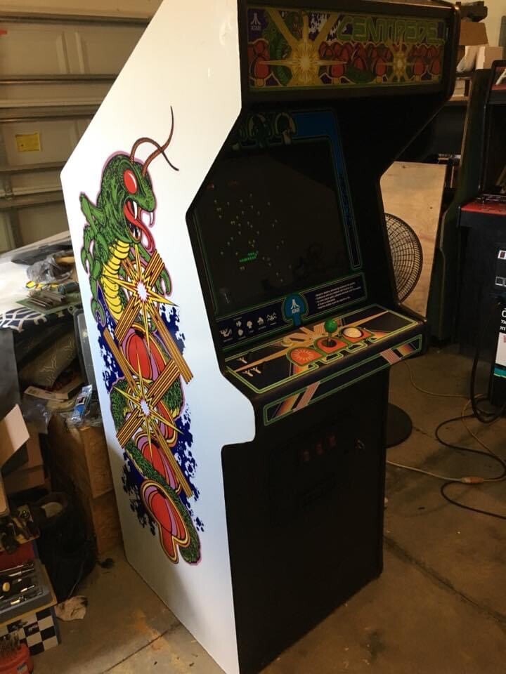 Centipede Arcade Side Art 2pc w/Full White Background High Quality Artwork