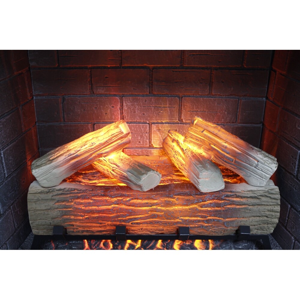 23'' Infrared Heating Electric Fireplace Insert w Controller, Realistic Flame