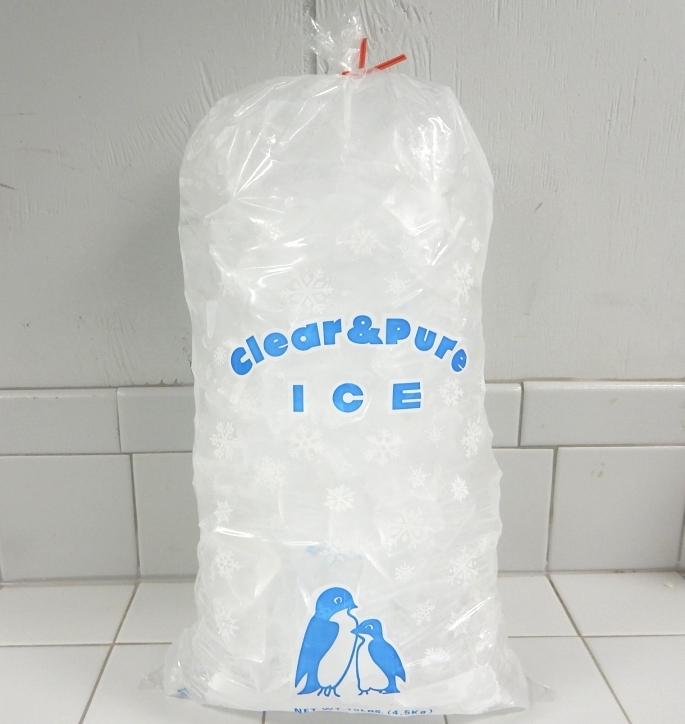 CLEAR & PURE ICE BAGS 8 LB / 100 COUNT *WITH PLASTIC TIES*