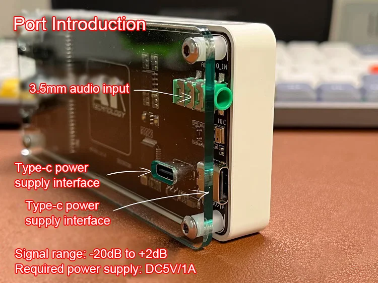 Sound Control & Wired Input Music Spectrum Rhythm Display Audio Level VU Meter