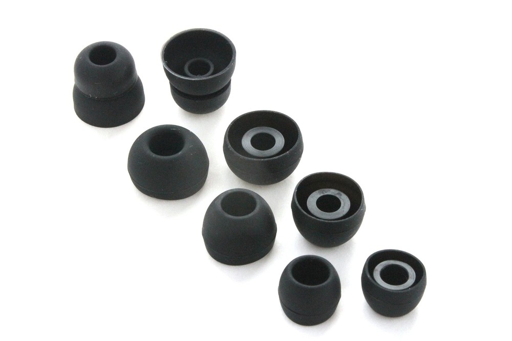 4 Pairs Replacement Eartips Earbuds Eargels Earpads for medium, Black