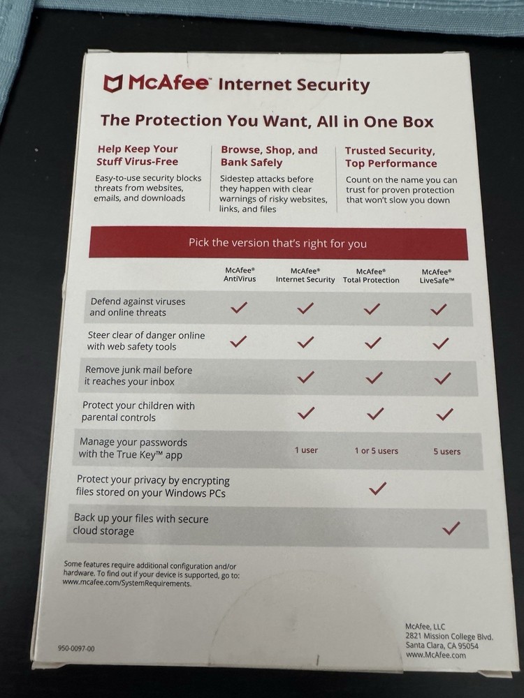 McAfee Internet Security 10 Devices