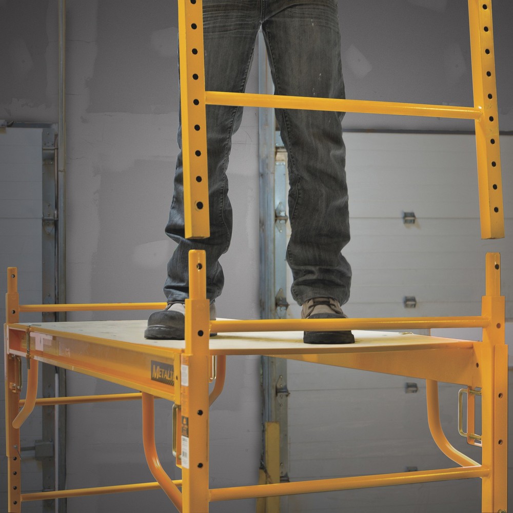 Metaltech Multipurpose Maxi Square Baker-Style Rolling Scaffold Tower Package,