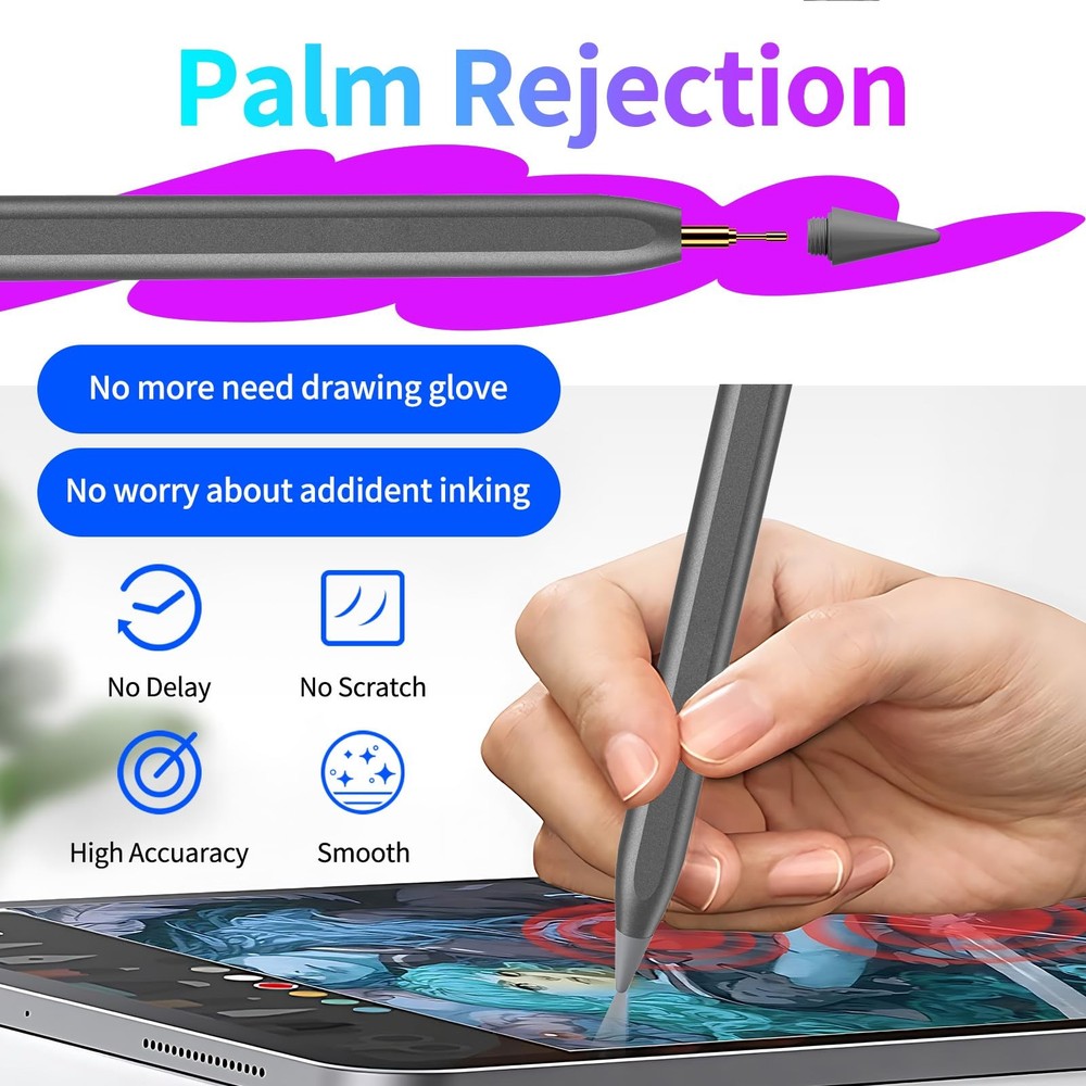 Stylus Pen for iPad -3th Generation Pencil - 2X Fast Charge Active Pencil Com...