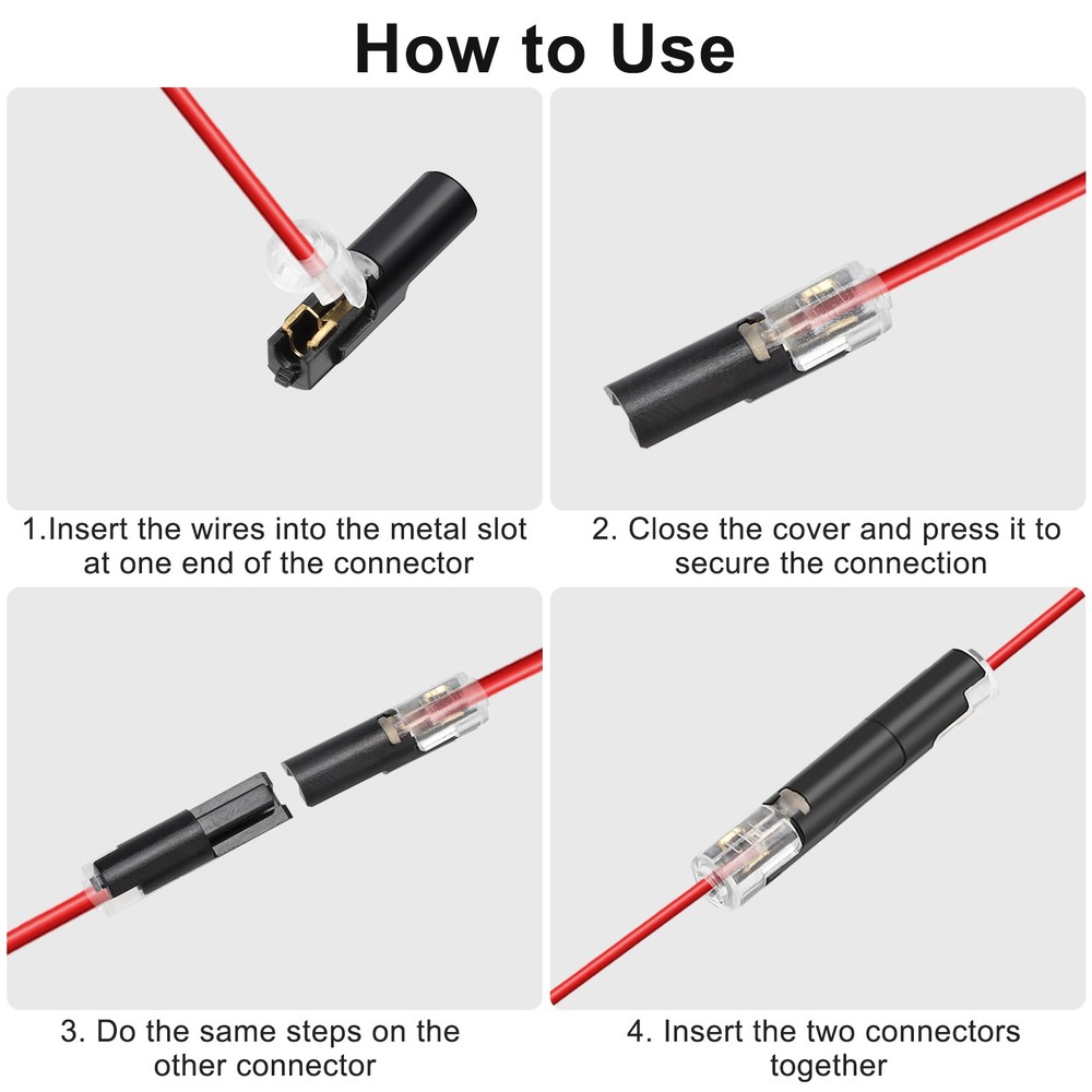 80Pcs Plug-In Quick Wire Connectors Reusable Clamp Terminal Blocks For Cables