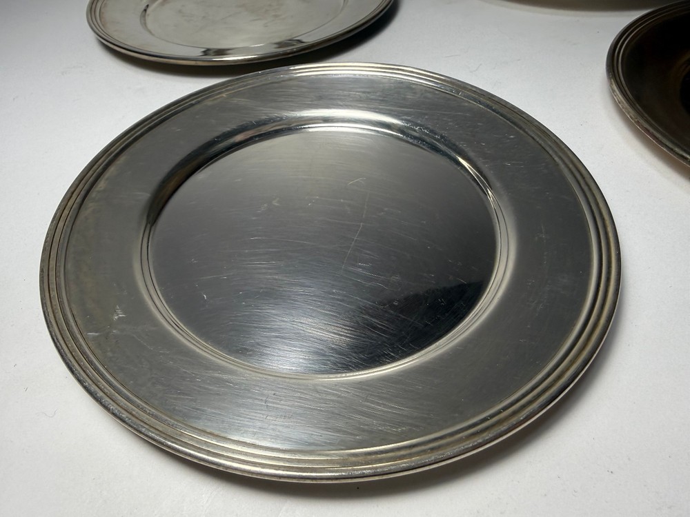 4 x FB Rogers Silver Co 6” Dessert Appetizer Plates 1025