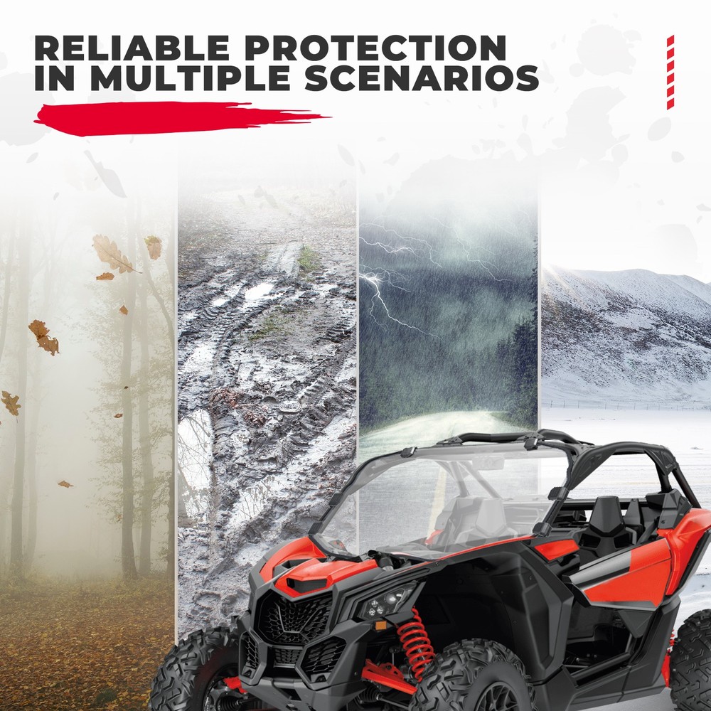 Full Front Windshield Scratch Resistant For Can Am Maverick X3 / Max 2017-2026