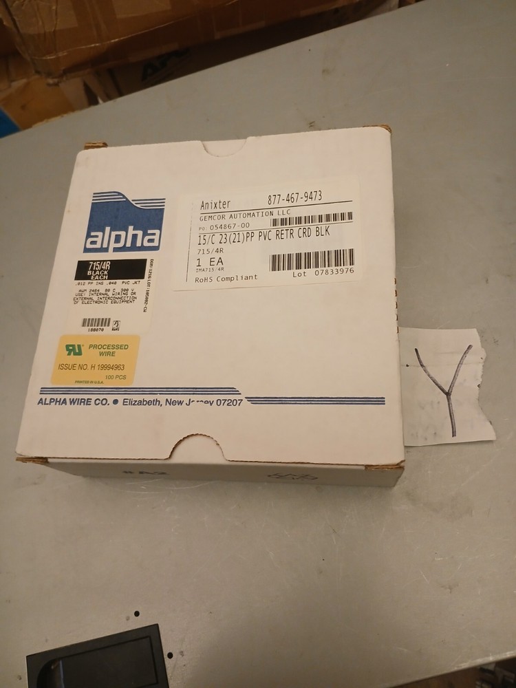 Alpha Wire 715/4R Conductor, Modular Coil Cable Black