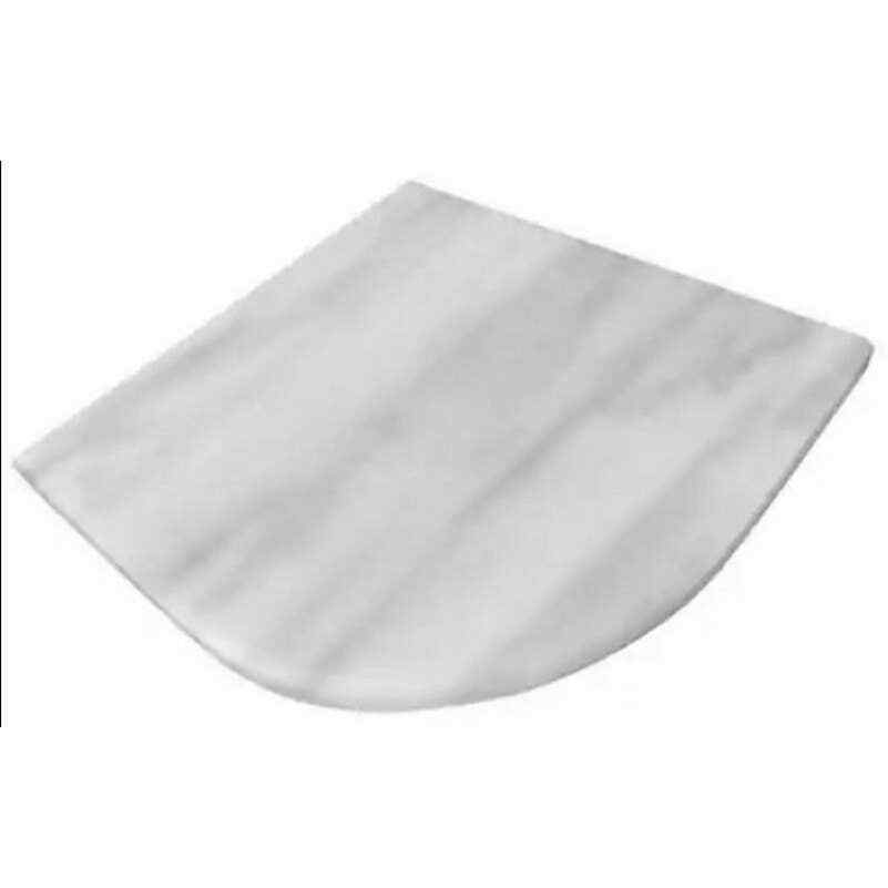 Dawning White 7.625 in. x 7.625 in. Polished Marble Wall Mount Corner Shelf Tile