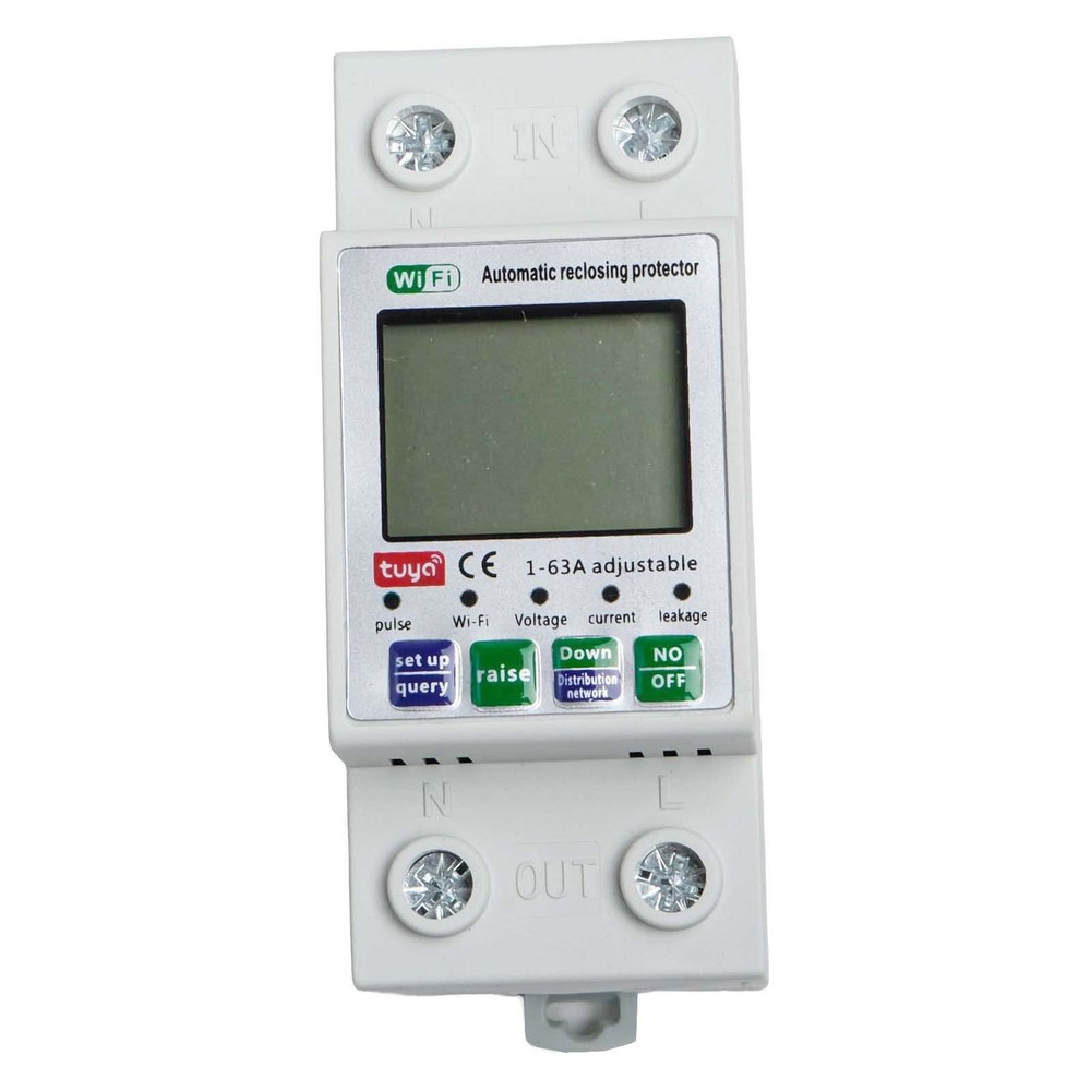 For Tuya Smart Reset Protector Switch Current Breaker Meter AC80-300V