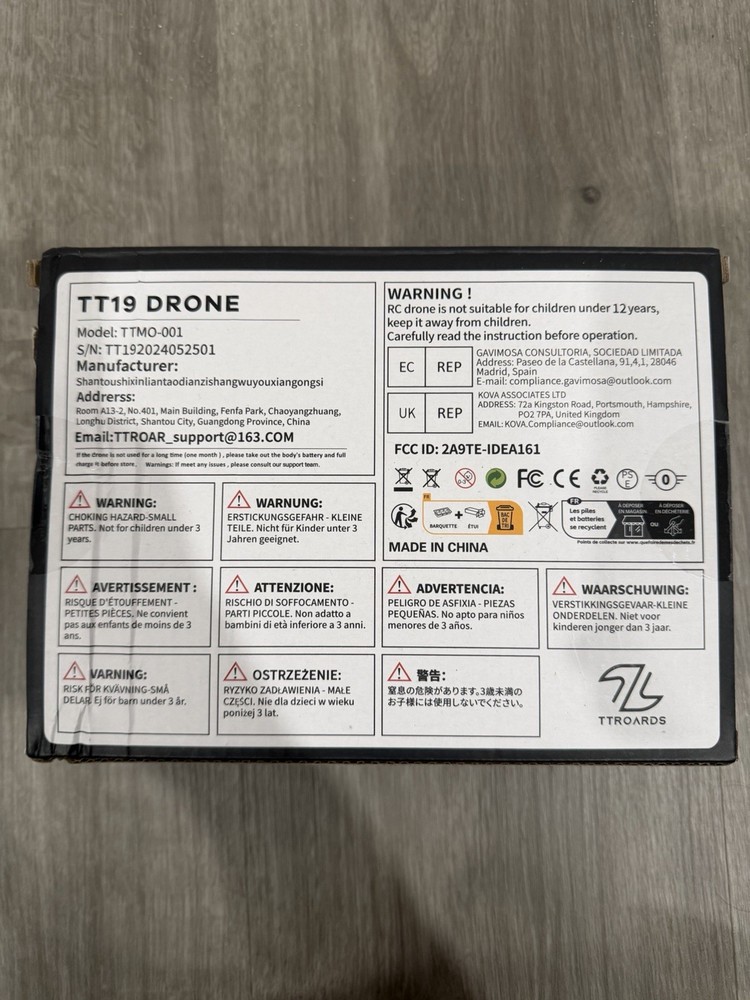 TT19 Drone with 1080P Camera Orange Foldable Quadcopter Obstacle Avoidance