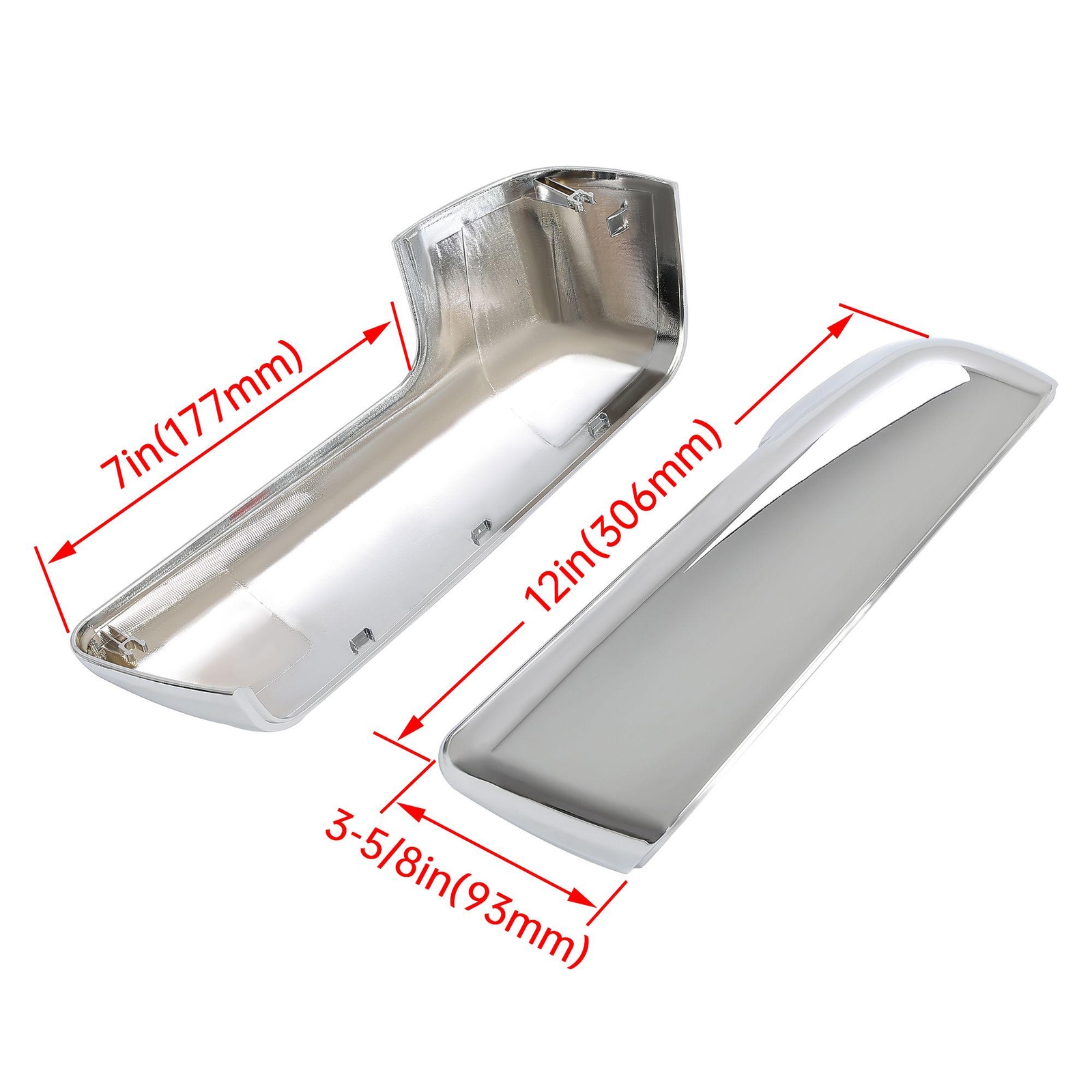 For Chevy Silverado / GMC Sierra 1500 2019-2024 Chrome Top Half Mirror Covers