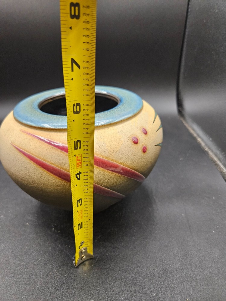 VTG. Ceramic Pottery Vase Multicolored