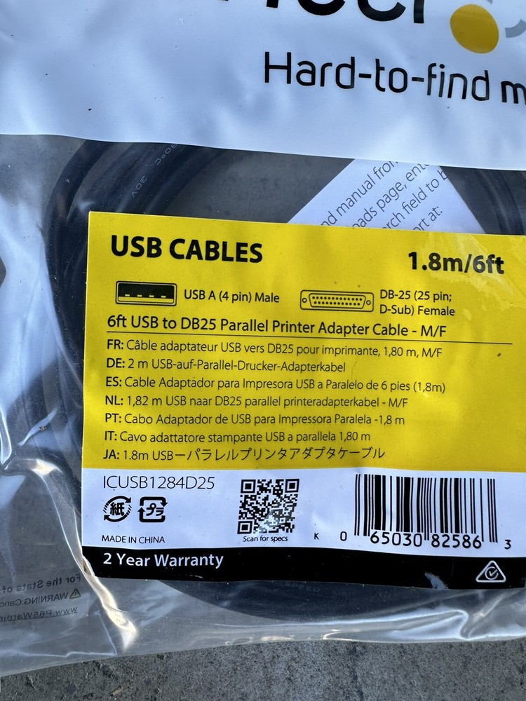 STARTECH.COM ICUSB1284D25 PARALLEL PRINTER ADAPTER -lot Of 10