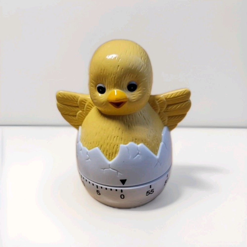 Chick egg timer kitchen timer mechanical cute with cracked egg 60 minute