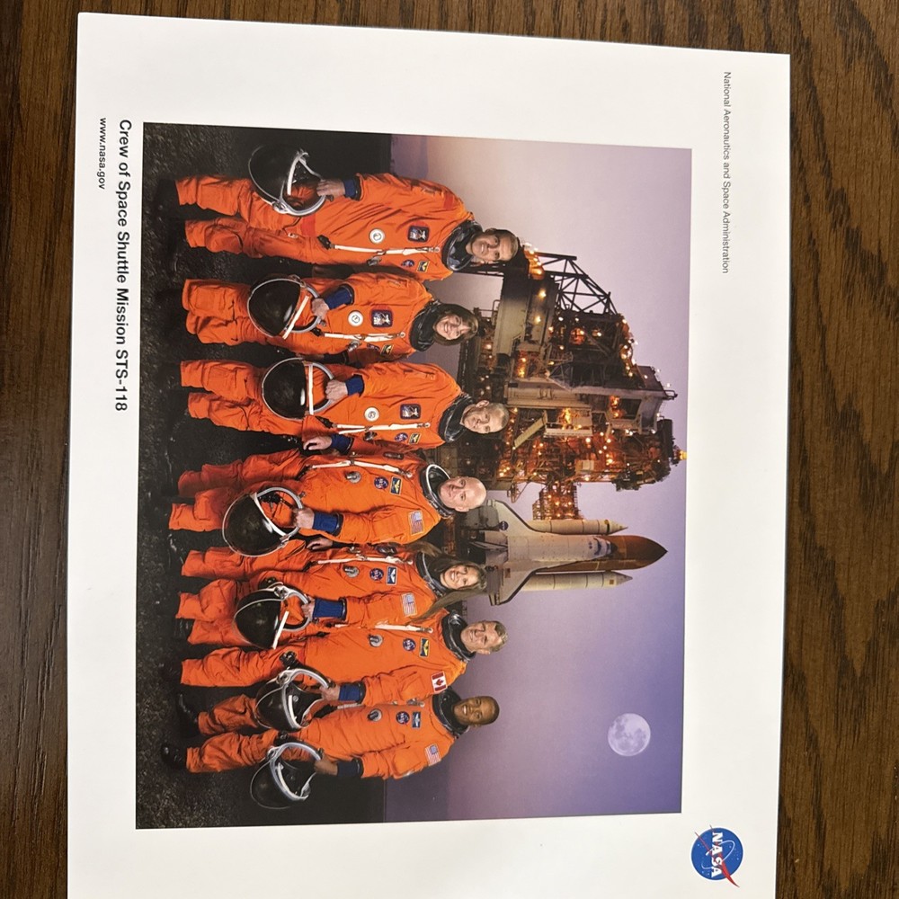 NASA Space Shuttle STS-118 Crew Lithograph (8x10)