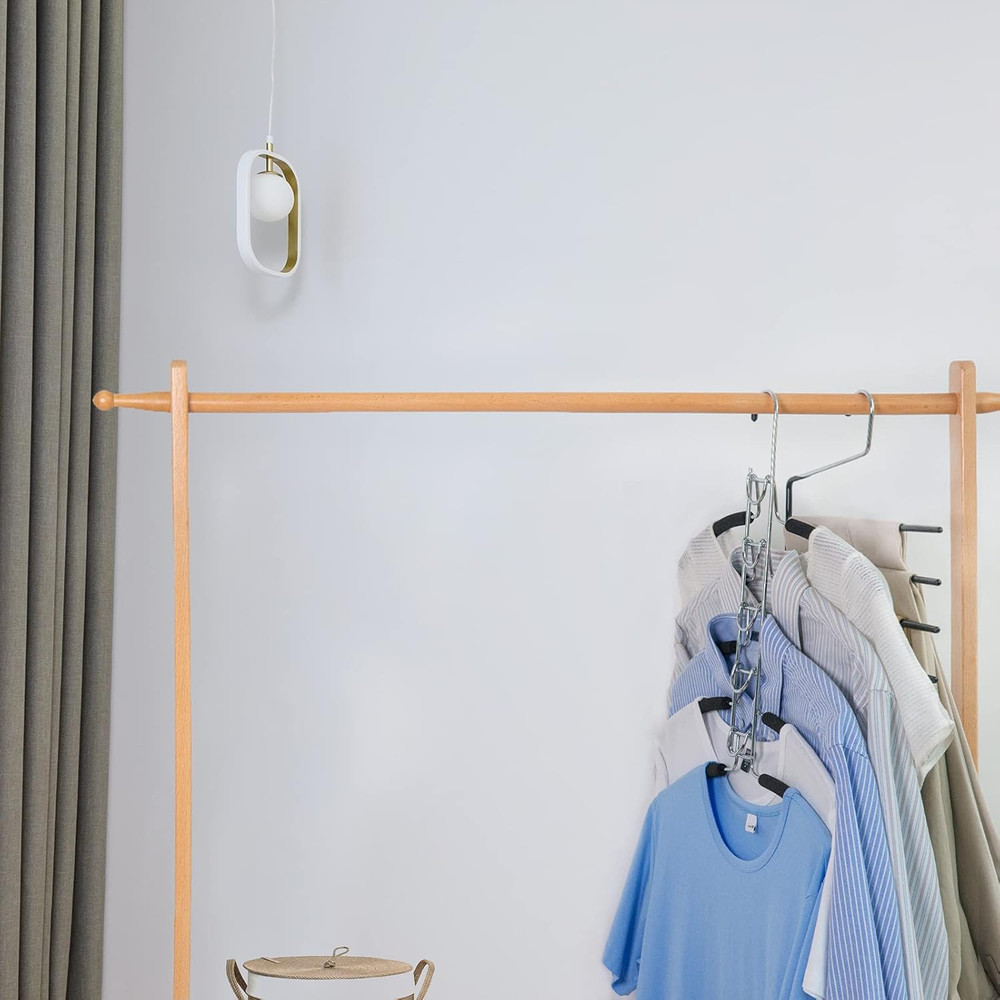 No Shoulder Bump Multiple Sweater Coat Clothes Hangers,Multi Layers Space Saving