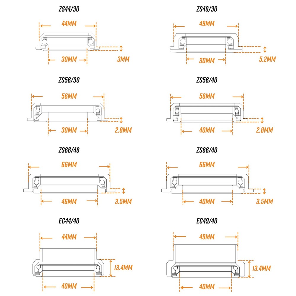 Funn Descend Lower Headset ZS56/30, Zero Stack Angular Bearing Lower Headset ...