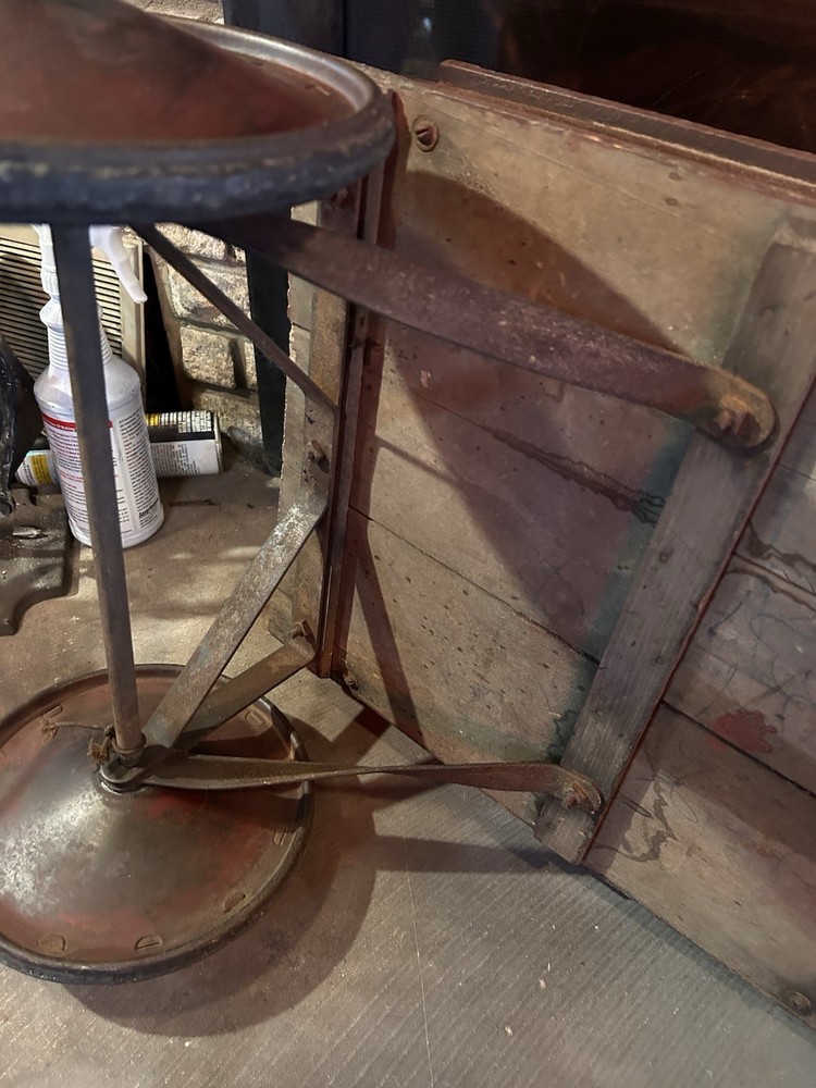 ANTIQUE WOOD RED WAGON