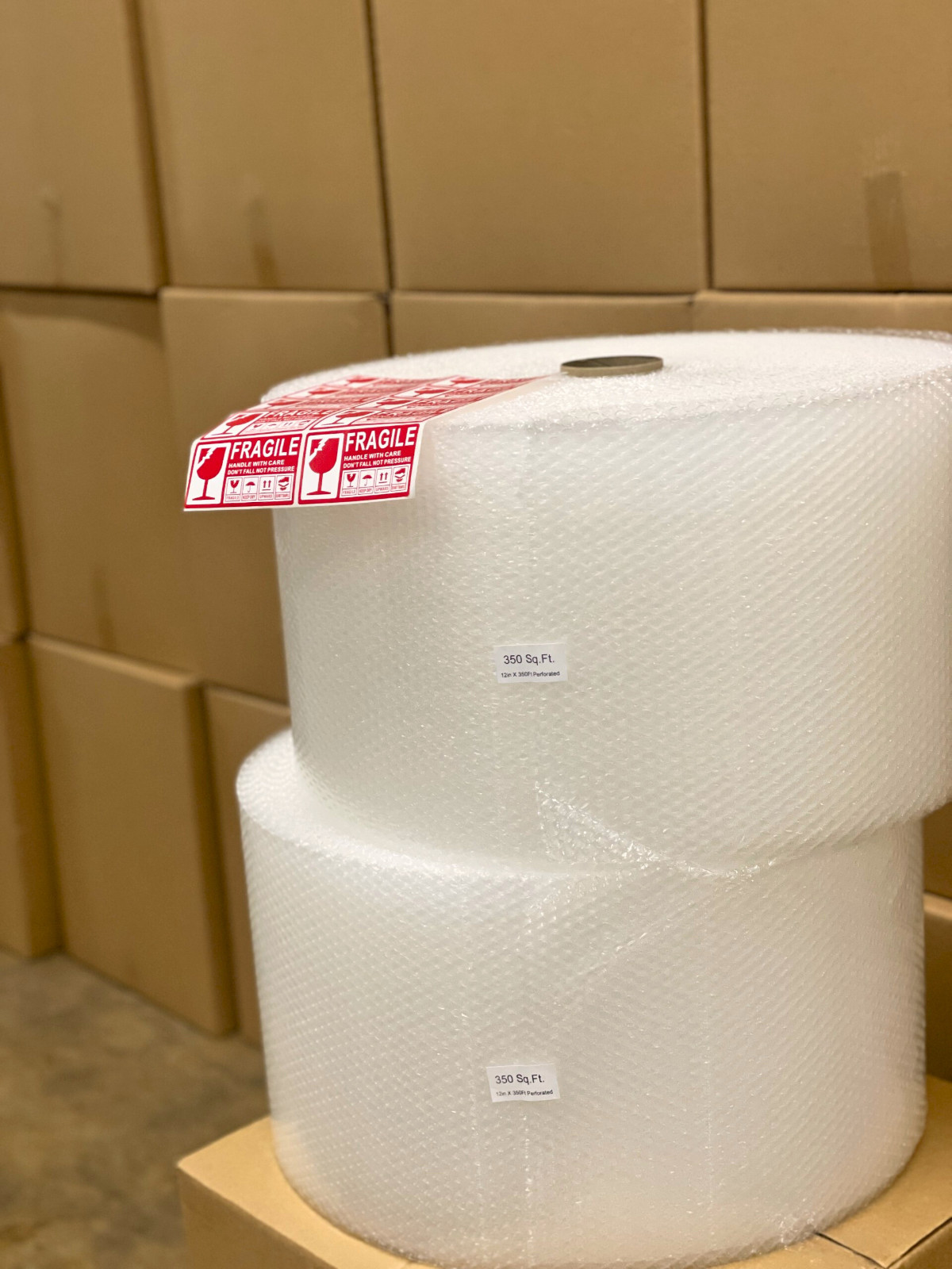 Small Bubble Cushioning Wrap Padding Roll 700'x 12" Wide Perf 12" 700FT