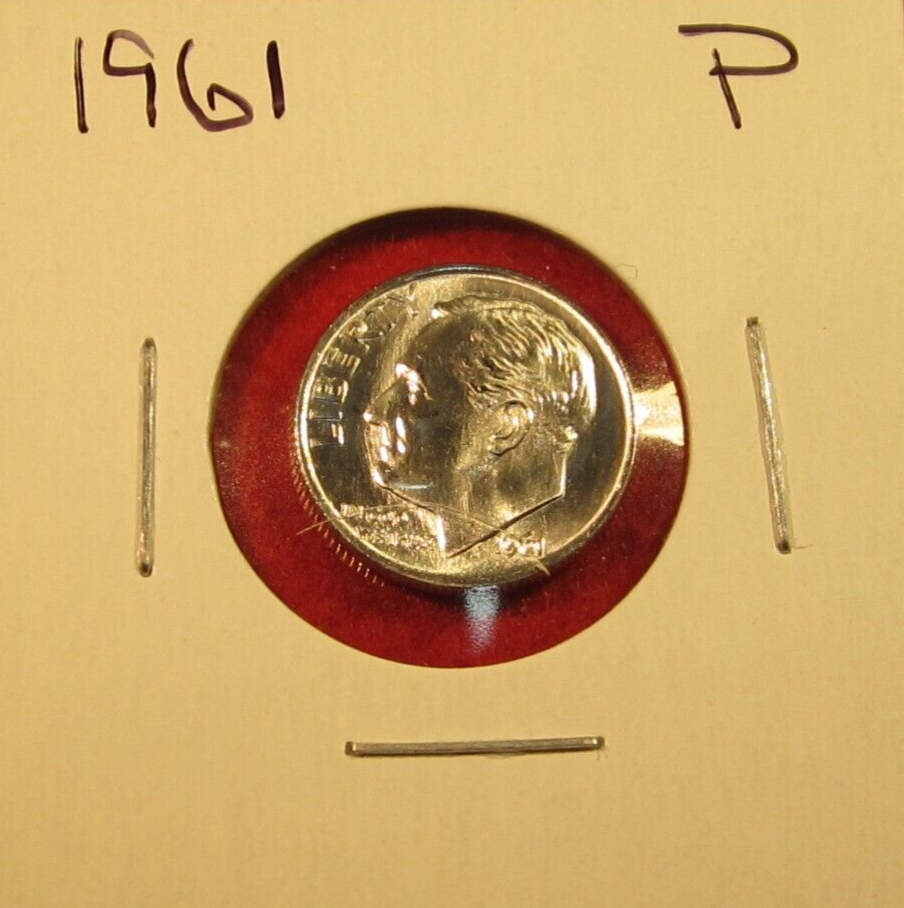 1961 P Roosevelt Dime - 90% Silver - BU - Uncirculated