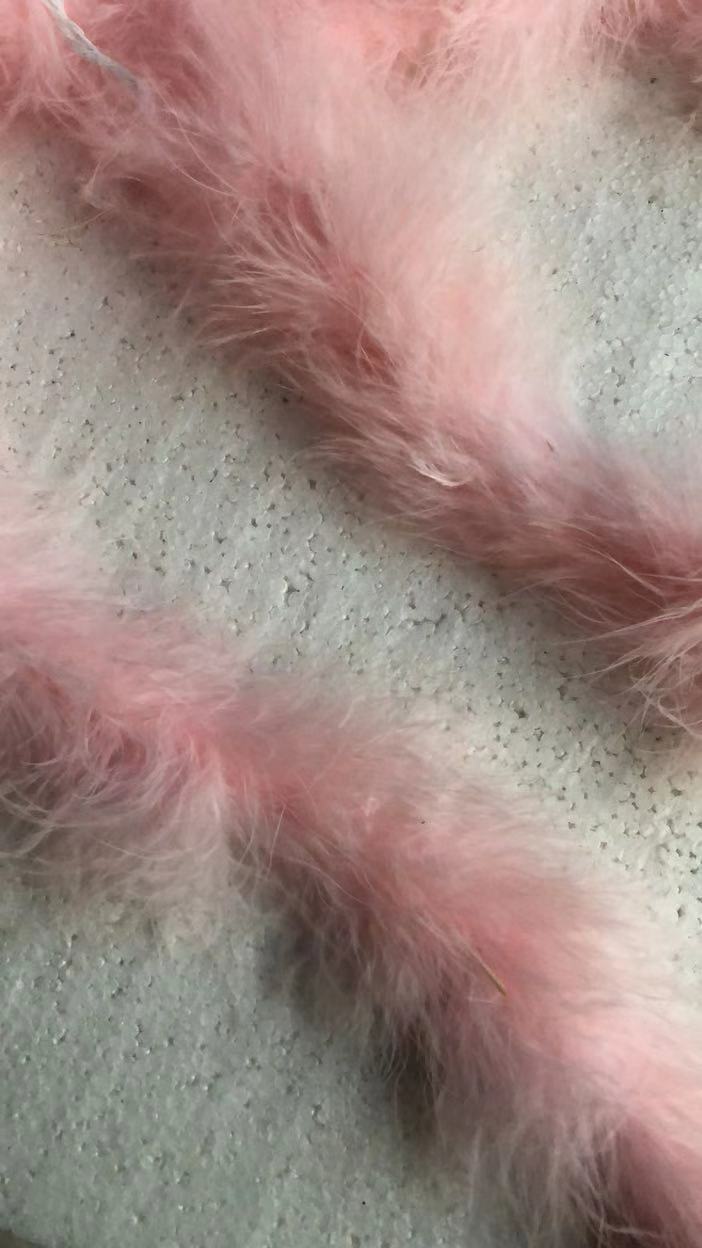 20g Blush Pink Fluffy Marabou Boa 2 Yards Long Thick Turkey Feather Boa