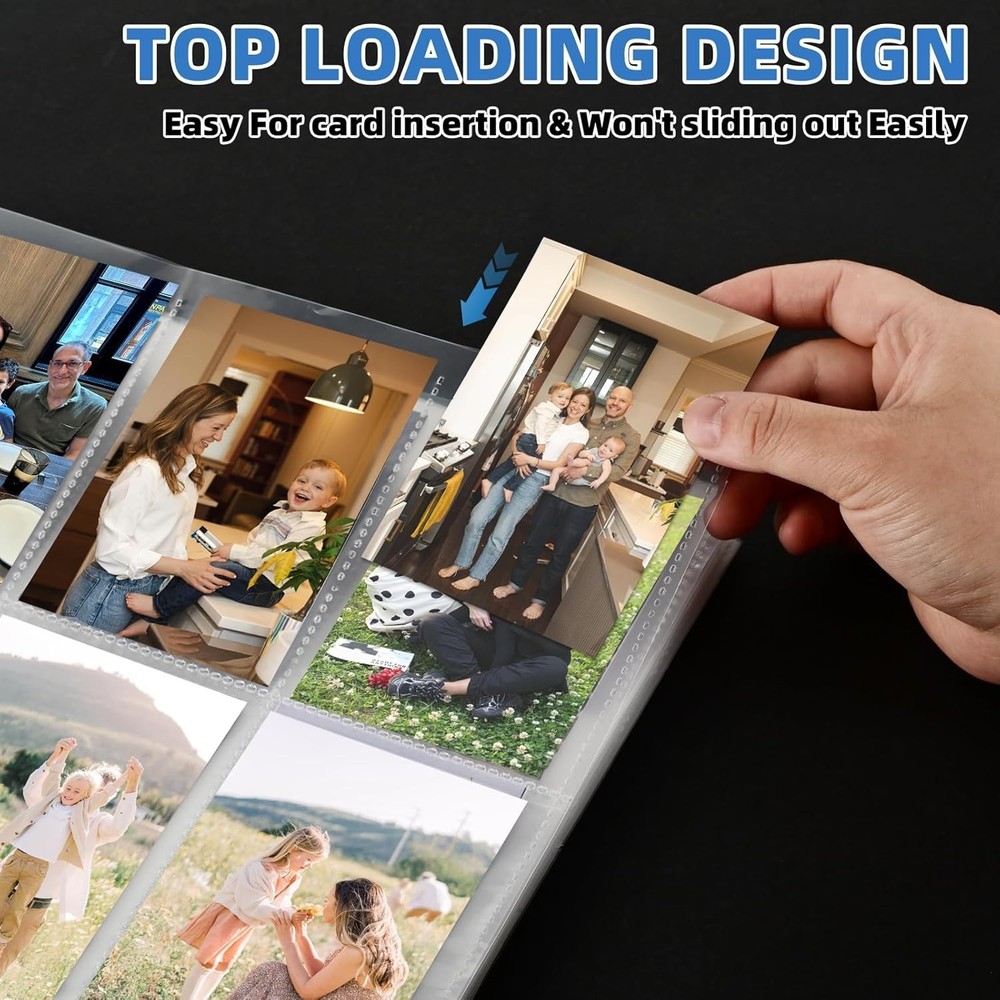 9 Pocket Trading Card Binder Pages – Thickened, Top Loading Design