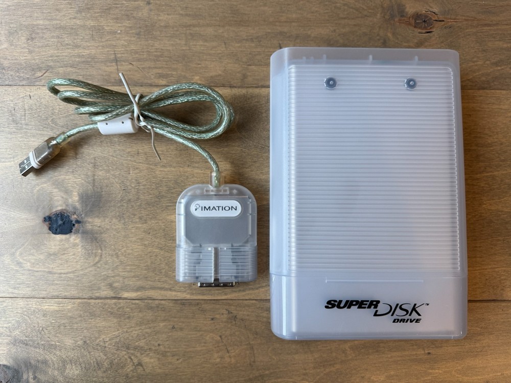 Imation SD-USB-M2 External SuperDisk USB Floppy Disk Drive Macintosh (No Power)