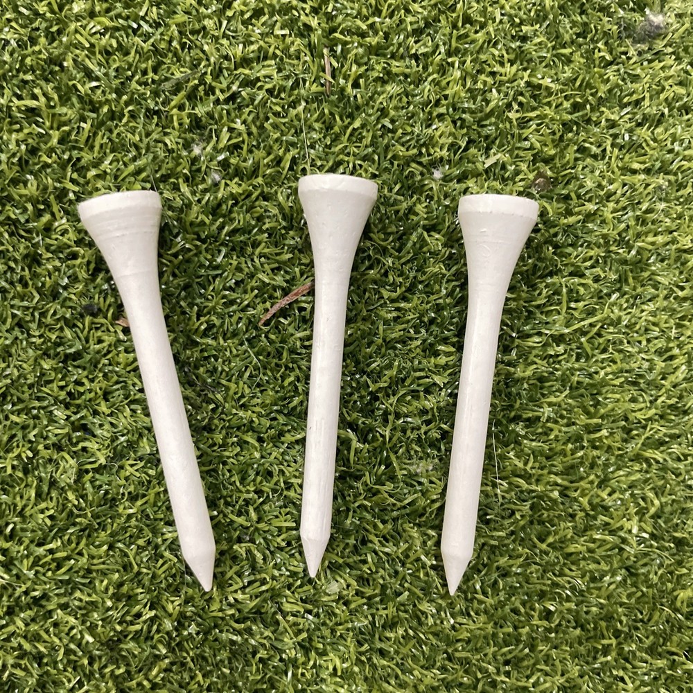 200 White Golf Tees 2.25"