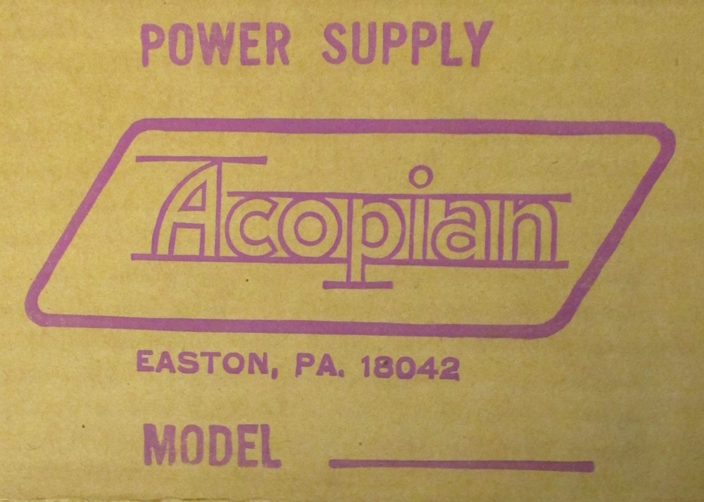ACOPIAN MIL 28L40 Plug In Power Supply