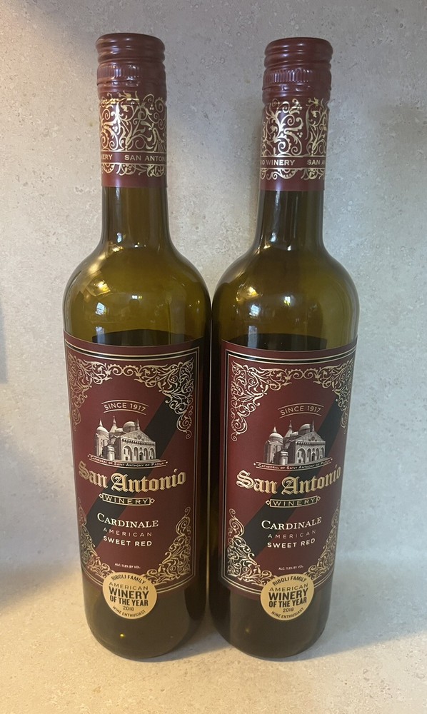 (6) San Antonio Wine Bottles - Used Empty -Dark