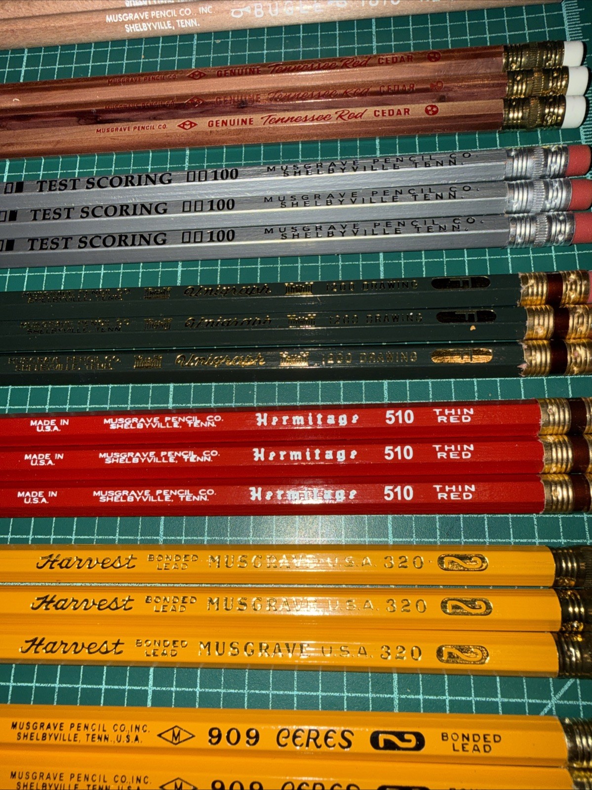 Musgrave Pencil Co - VTG Collectors Lot Of 12 Series Of 3, 36 Pencils Total!