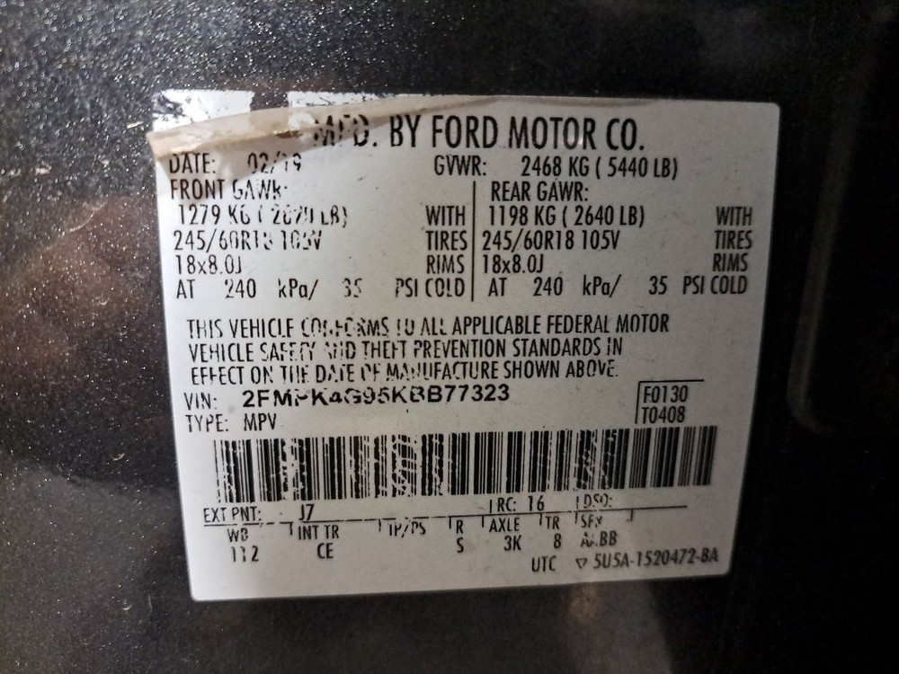 2019 Edge Display Screen Sku#4295741