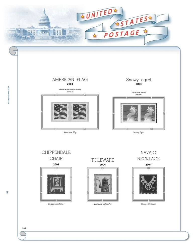 2004 U.S. Regular Issue Singles COMPLETE Supplement (White Ace Alternative)