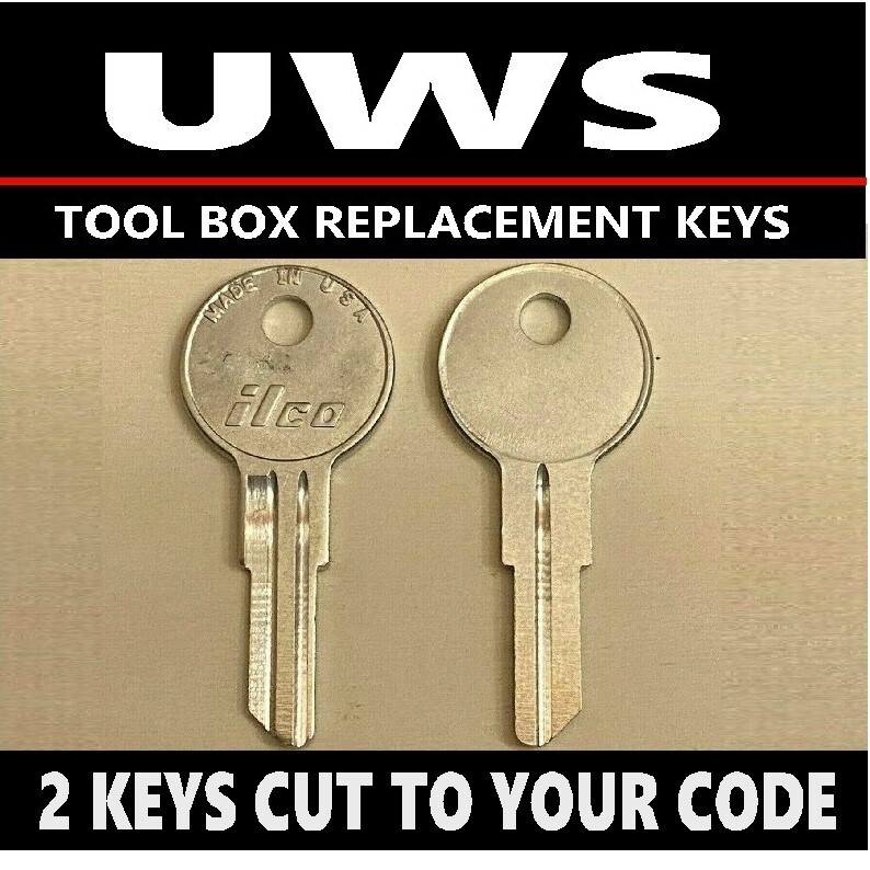 UWS Toolbox Keys Tool Box Spare Replacement Keys Cut to Code CH501-CH510
