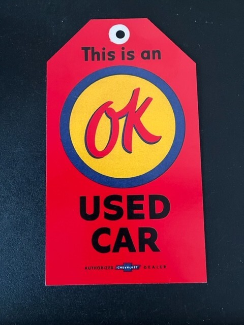 OK Used Car Decals PLUS... OK Hang Tag