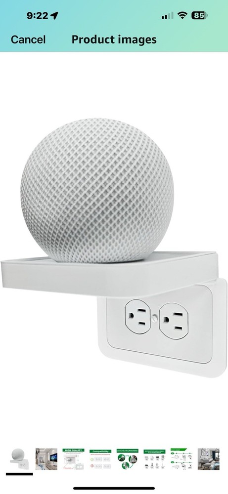 Beliefluo Outlet Shelf Holder Decor Cable Managementa Space Saving Google Echo