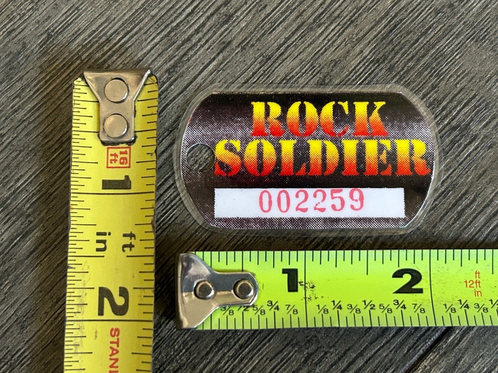 Kiss ACE FREHLEY Laminate Pass Rock Soldier Fan Club Keychain Tag Vintage Kiss