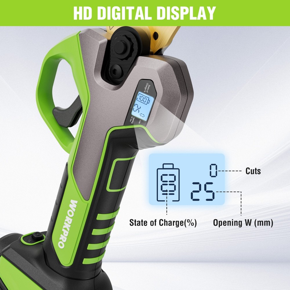 12V Cordless Tree Pruner Pruning Shears Electric Pruning Shears With 2 Batteries