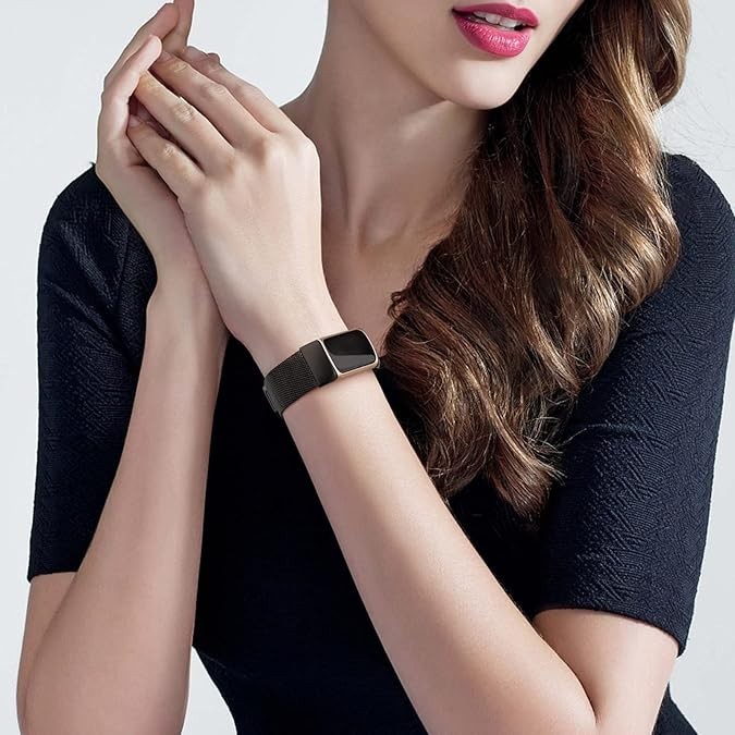 Compatible with Fitbit Charge 6 Activity Tracker Solid Stainless