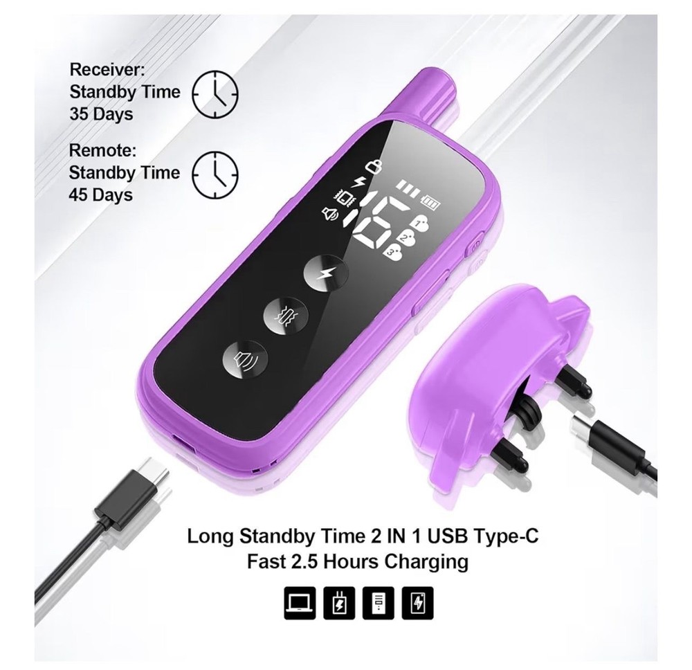 Dog Training Collar Remote 2600FT Waterproof 3 Modes 3 Pack