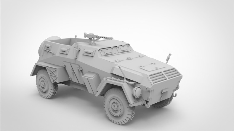 3D Printing 1/72 German Type 247 Armored command vehicle Unpainted